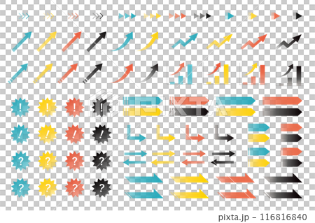 Arrows and icon sets for business use_vitamin colors 116816840
