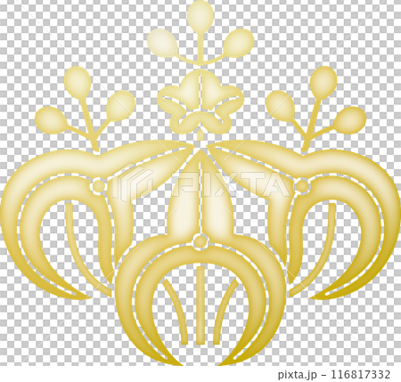 Family crest: Varied sedge and paulownia [gold] 116817332