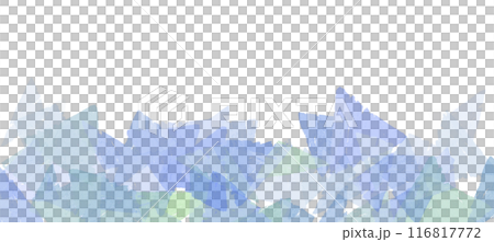 淡くて青い花のフレーム素材。素材は透過です。 116817772