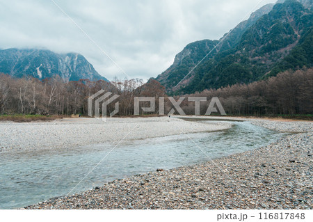 Scene of Kamikochi National Park, Hotaka mountain and Azusa river, Nagano Prefecture, Japan. Landmark for tourists attraction. Japan Travel, Destination and Vacation concept Scene of Kamikochi National Park, Hotaka mountain and Azusa river, Nagano Prefecture, Japan. Landmark for tourists attraction. Japan Travel, Destination and Vacation concept 116817848