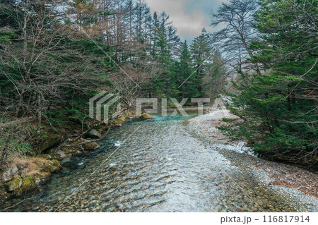 Scene of Kamikochi National Park, Hotaka mountain and Azusa river, Nagano Prefecture, Japan. Landmark for tourists attraction. Japan Travel, Destination and Vacation concept Scene of Kamikochi National Park, Hotaka mountain and Azusa river, Nagano Prefecture, Japan. Landmark for tourists attraction. Japan Travel, Destination and Vacation concept 116817914