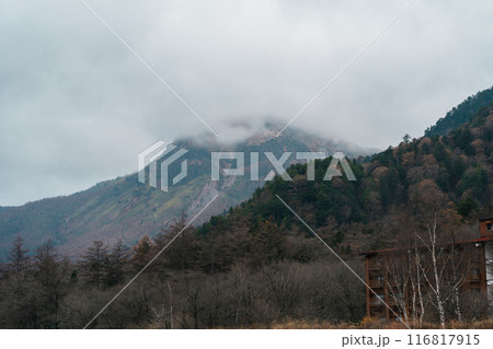 Scene of Kamikochi National Park, Hotaka mountain and Azusa river, Nagano Prefecture, Japan. Landmark for tourists attraction. Japan Travel, Destination and Vacation concept Scene of Kamikochi National Park, Hotaka mountain and Azusa river, Nagano Prefecture, Japan. Landmark for tourists attraction. Japan Travel, Destination and Vacation concept 116817915