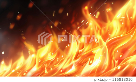 " メラメラと燃える炎のバッググラウンド. " 116818010