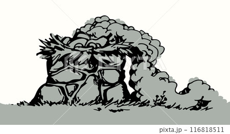 Stone Altar. Vector drawing icon 116818511