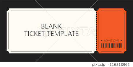 blank tear-off ticket layout template 116818962