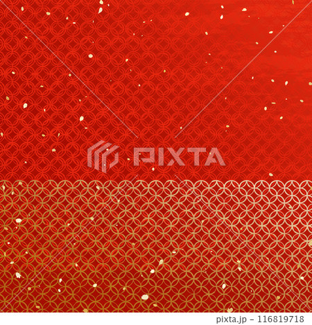日本の伝統柄をアレンジした和モダンイラスト背景素材 116819718