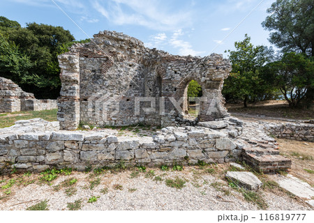 Trikonchos Palace at the Butrint National Park, UNESCO World Heritage archeological site 116819777