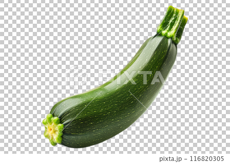 Green crookneck zucchini isolated on a white background. 116820305