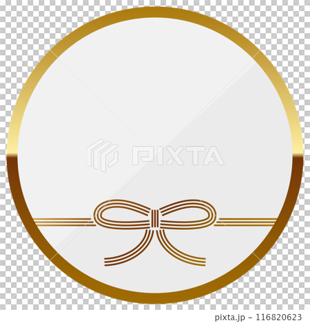 Luxurious Mizuhiki frame in white and gold 116820623