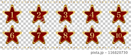A luxurious ranking emblem set of 1st to 10th place 116820730