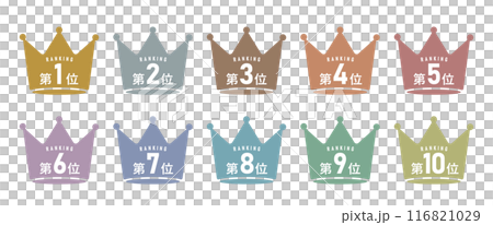 Crown ranking illustration set 116821029