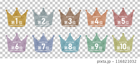 皇冠排名水彩風格插畫集 116821032