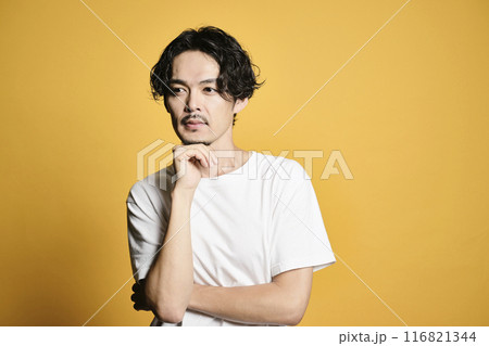 カラーバッグでポーズをする男性 カラーバッグでポーズをする男性 116821344