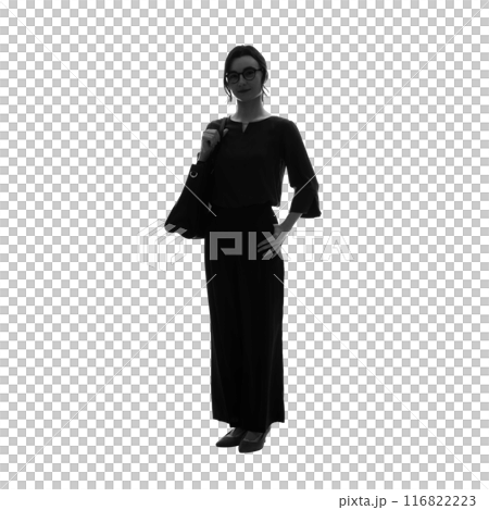 外國女子剪影精準手工剪裁全身照片PNG透明背景 外國女子剪影精準手工剪裁全身照片PNG透明背景 116822223
