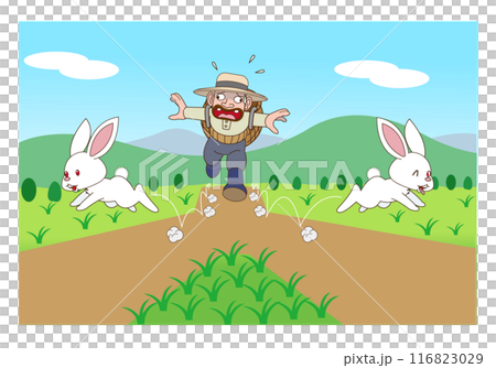 二兎を追う者は一兎をも得ず　シンプル、イラスト、擬人化 116823029