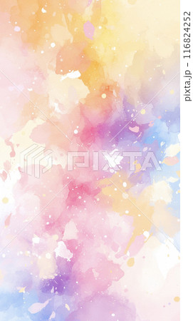 カラフルな水彩テクスチャ背景　AI画像 116824252