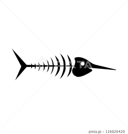 fish skeleton bone icon symbol fish skeleton bone icon symbol 116826420