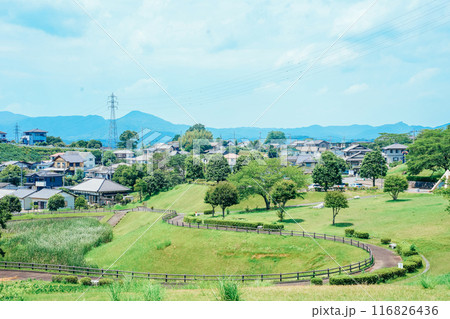 笠間工芸の丘から見下ろした景色 茨城県笠間市 笠間工芸の丘から見下ろした景色 茨城県笠間市 116826436