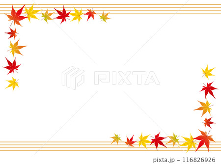 紅葉が美しいもみじフレーム背景10 紅葉が美しいもみじフレーム背景10 116826926
