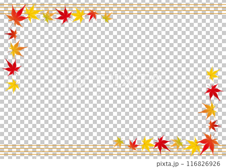 紅葉が美しいもみじフレーム背景10 紅葉が美しいもみじフレーム背景10 116826926