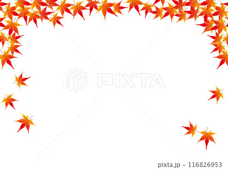 紅葉が美しいもみじフレーム背景7 紅葉が美しいもみじフレーム背景7 116826953