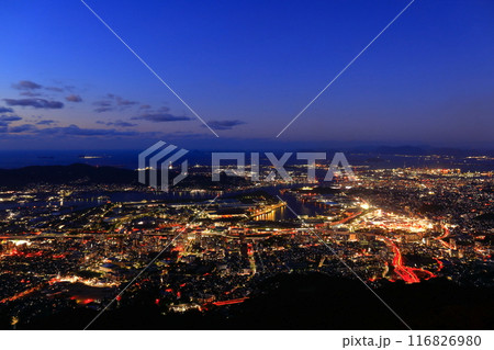 【福岡県】北九州市の夜景（皿倉山展望台） 116826980