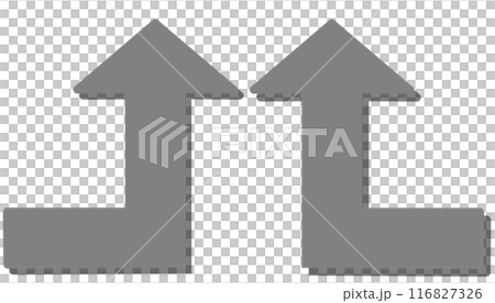 90 degree bend arrow (gray set) (shadowed) 90 degree bend arrow (gray set) (shadowed) 116827326