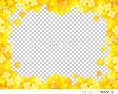 画面いっぱいの金木犀の花のフレーム背景イラスト 116828131