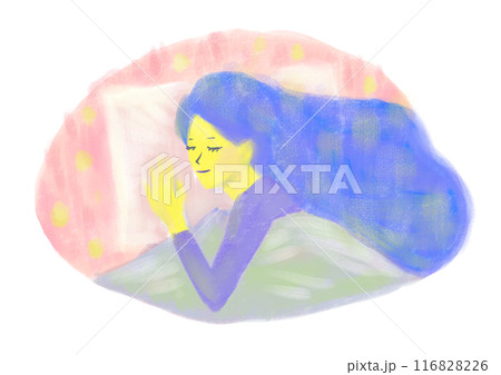 気持ちよさそうに眠る女性 気持ちよさそうに眠る女性 116828226