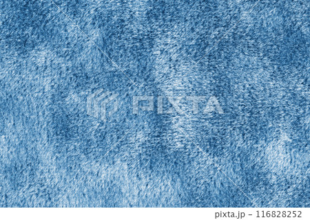 Faux fur texture, fluffy velours blue fabric or cloth, upholstery textile Faux fur texture, fluffy velours blue fabric or cloth, upholstery textile 116828252