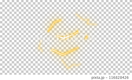黄色 アニメ風 稲妻 黄色 アニメ風 稲妻 116828426