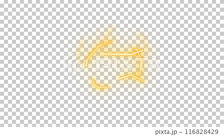 黄色　アニメ風　稲妻 116828429