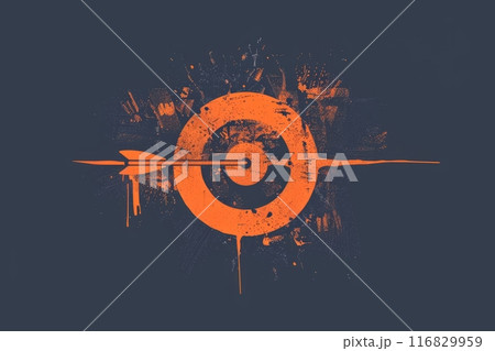 Abstract target with an arrow illustration in...のイラスト素材 [116829959] - PIXTA