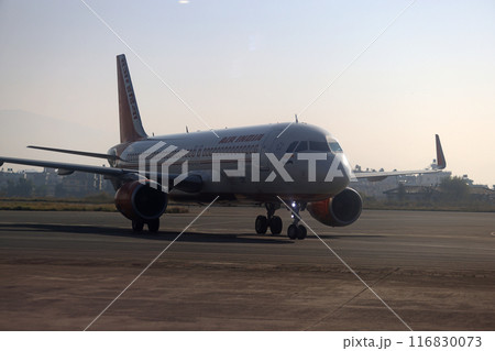 air india departure from the domestic flight area of Tribhuvan international airport. it is only one international airport in nepal. 116830073