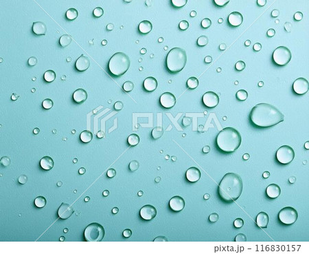 水滴のついたクリアなガラス背景素材 116830157