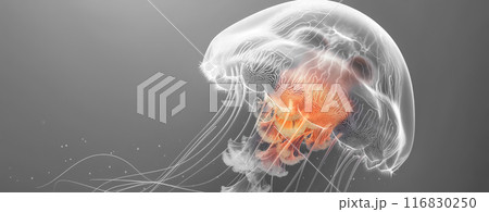 Nature Background With Jellyfish Close Up 116830250