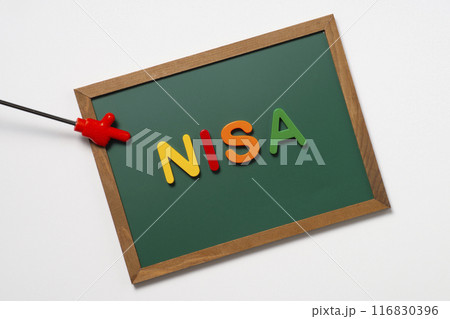 NISAの文字と指示棒 116830396