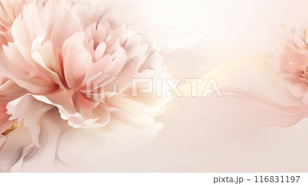 Tender peonies on pink background. Abstract natural floral frame layout. Neural network ai generated art Tender peonies on pink background. Abstract natural floral frame layout. Neural network ai generated art 116831197