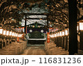 ライトアップされた参拝道 116831236