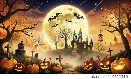 halloween tree background 116831310