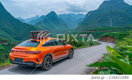 Luxury car on a Camping Trip 116831890