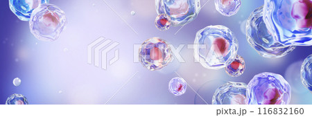 3D medical background, human cell microscope fertilisation biological render, embryo egg banner. 3D medical background, human cell microscope fertilisation biological render, embryo egg banner. 116832160