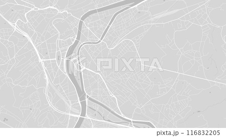 Background Liege map, Belgium, white and light grey city poster with roads and water. Background Liege map, Belgium, white and light grey city poster with roads and water. 116832205