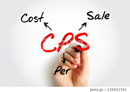 CPS - Cost Per Sale acronym, business concept background 116832341