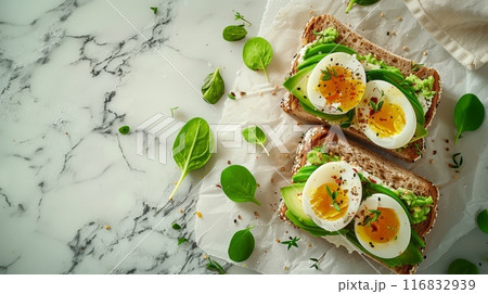 Healthy eating banner concept with copy space 116832939