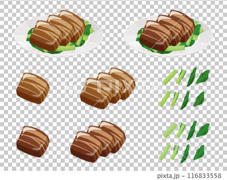 Kakuni 和 Komatsuna 插畫素材集 116833558