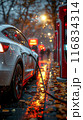 Charging an electric car with the power cable supply plugged in. AI Generative 116834314