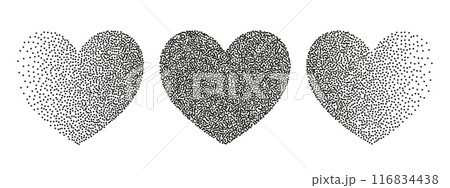 Dotwork abstract shapes, star in black grain texture Dotwork abstract shapes, star in black grain texture 116834438