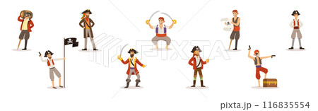 Man Pirate Character and Sea Robber Vector Set Man Pirate Character and Sea Robber Vector Set 116835554