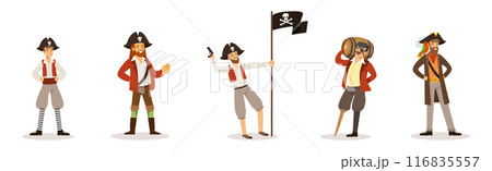 Man Pirate Character and Sea Robber Vector Set Man Pirate Character and Sea Robber Vector Set 116835557